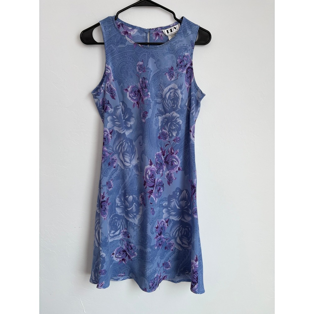 Vintage DBY Floral Mini Shift Dress Fairycore Y2K Girly Coquette Whimsy Ethereal